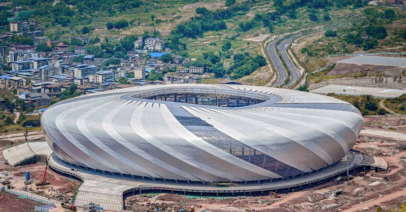 最新進展！龍興足球場10月底竣工交付