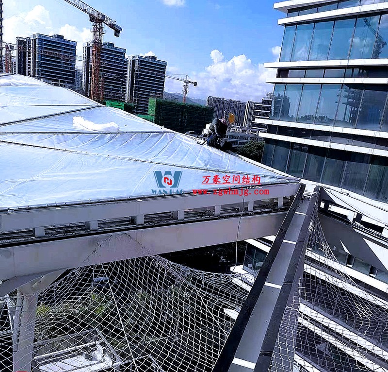 縱使烈日炎炎，腳步從未止歇！海南這個(gè)ETFE氣枕膜項(xiàng)目施工進(jìn)度有最新消息