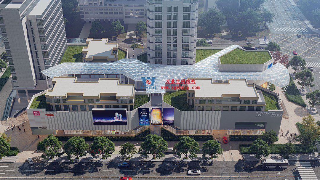 已完工，這個(gè)ETFE氣枕商業(yè)天幕閃亮登場(chǎng)！