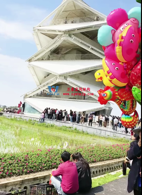 這個PTFE膜結構景觀建筑火啦！