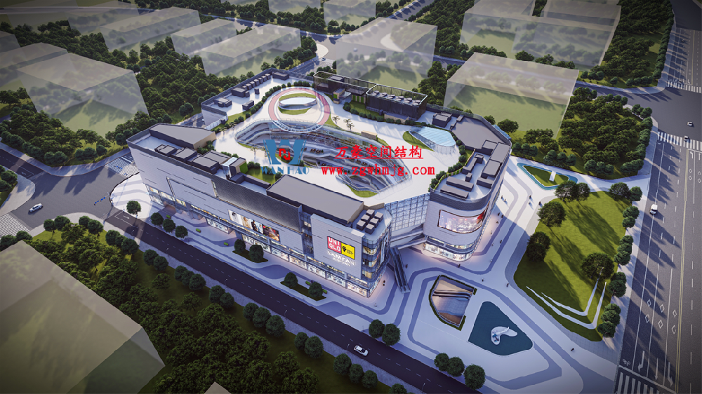 廣州從化鳳凰新天地商業街天幕項目：ETFE+PTFE膜結構打造城市靈動