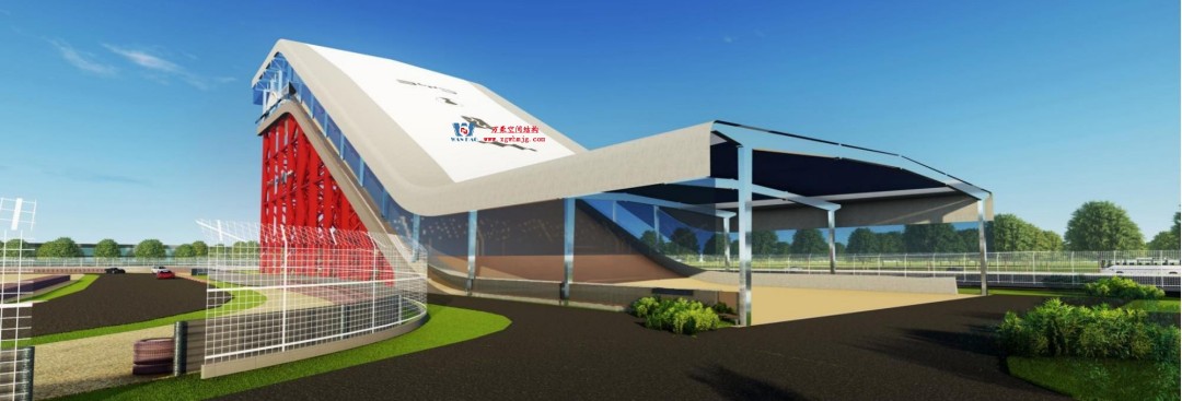 馭風(fēng)逐沙，織就賽道美學(xué)——比亞迪紹興嵊州賽車場(chǎng)干拔沙坡觀景平臺(tái)鋼膜結(jié)構(gòu)