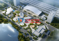 滬通鐵路張家港站地方配套工程站前西側旅客集散區蝴蝶造型天幕工程4片翅膀全部吊裝結束